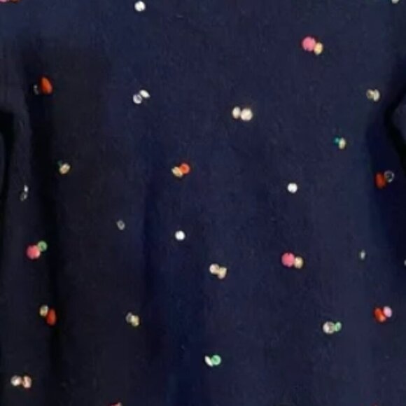 Retrology Navy Sweater with Sequin and Gem Accents - Picture 4 of 6